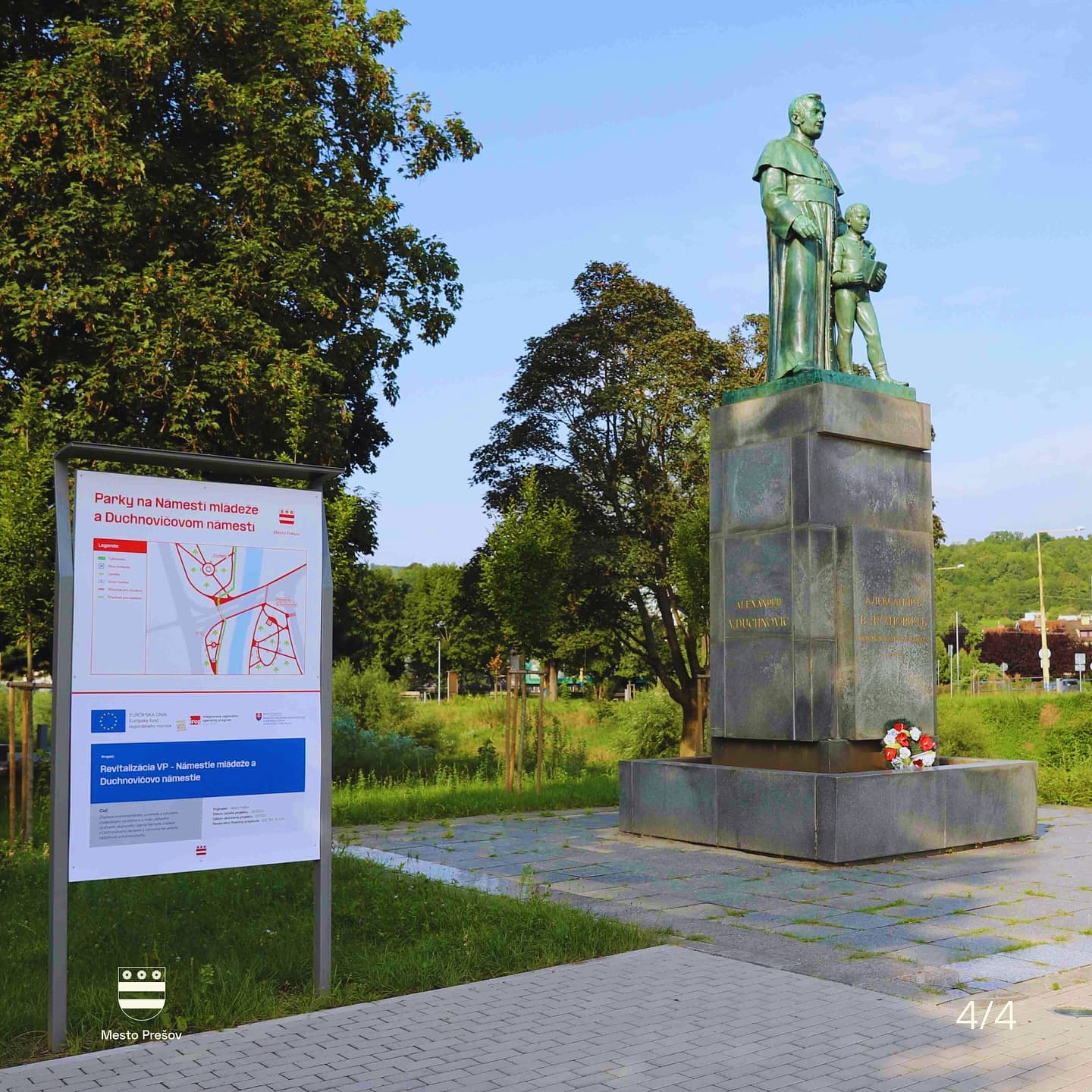 Reštaurovanie sochy A. Duchnoviča stála takmer 11 600 eur (Foto)
