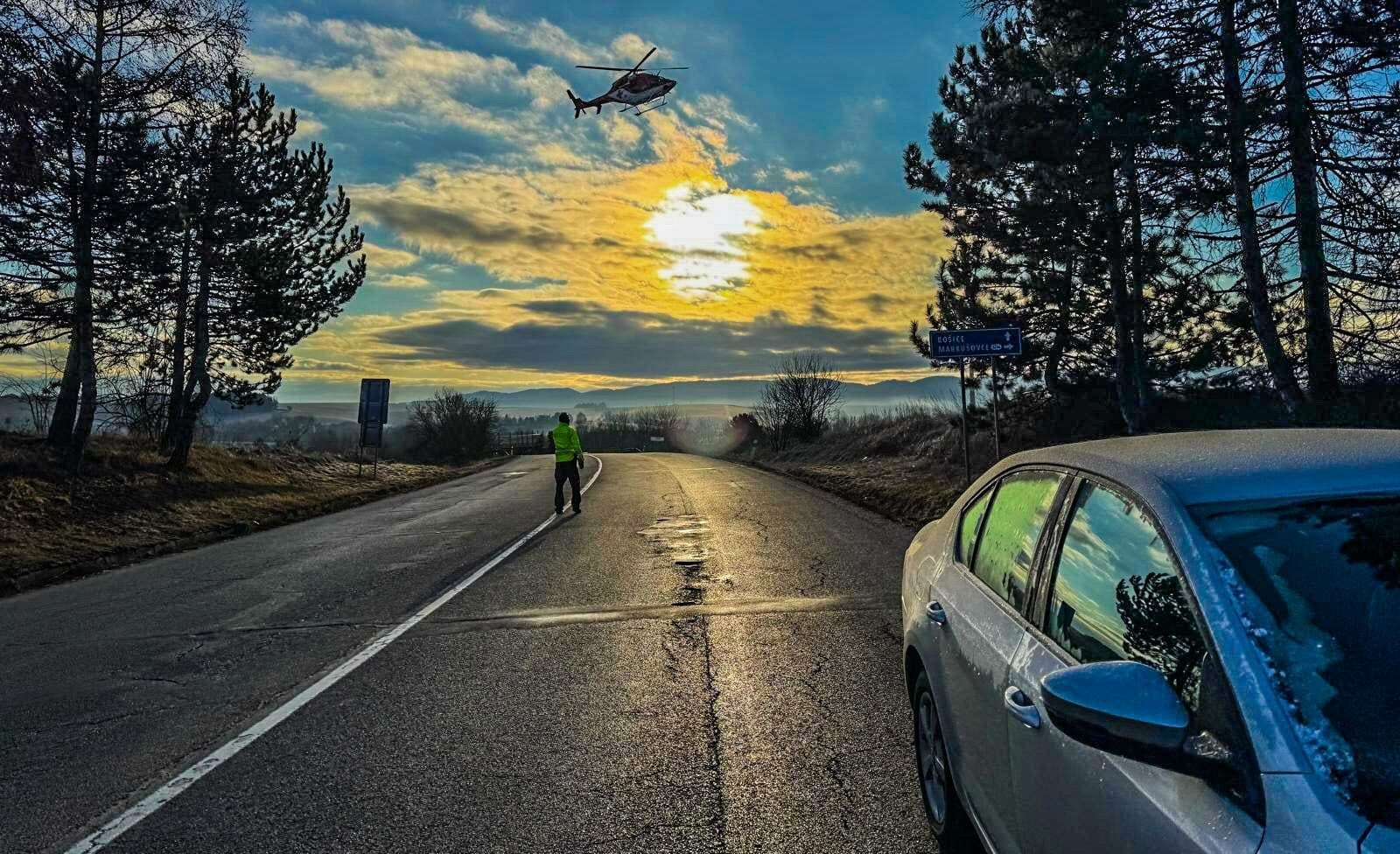 Dievča museli transportovať vrtuľníkom po čelnej zrážke pri Odoríne!