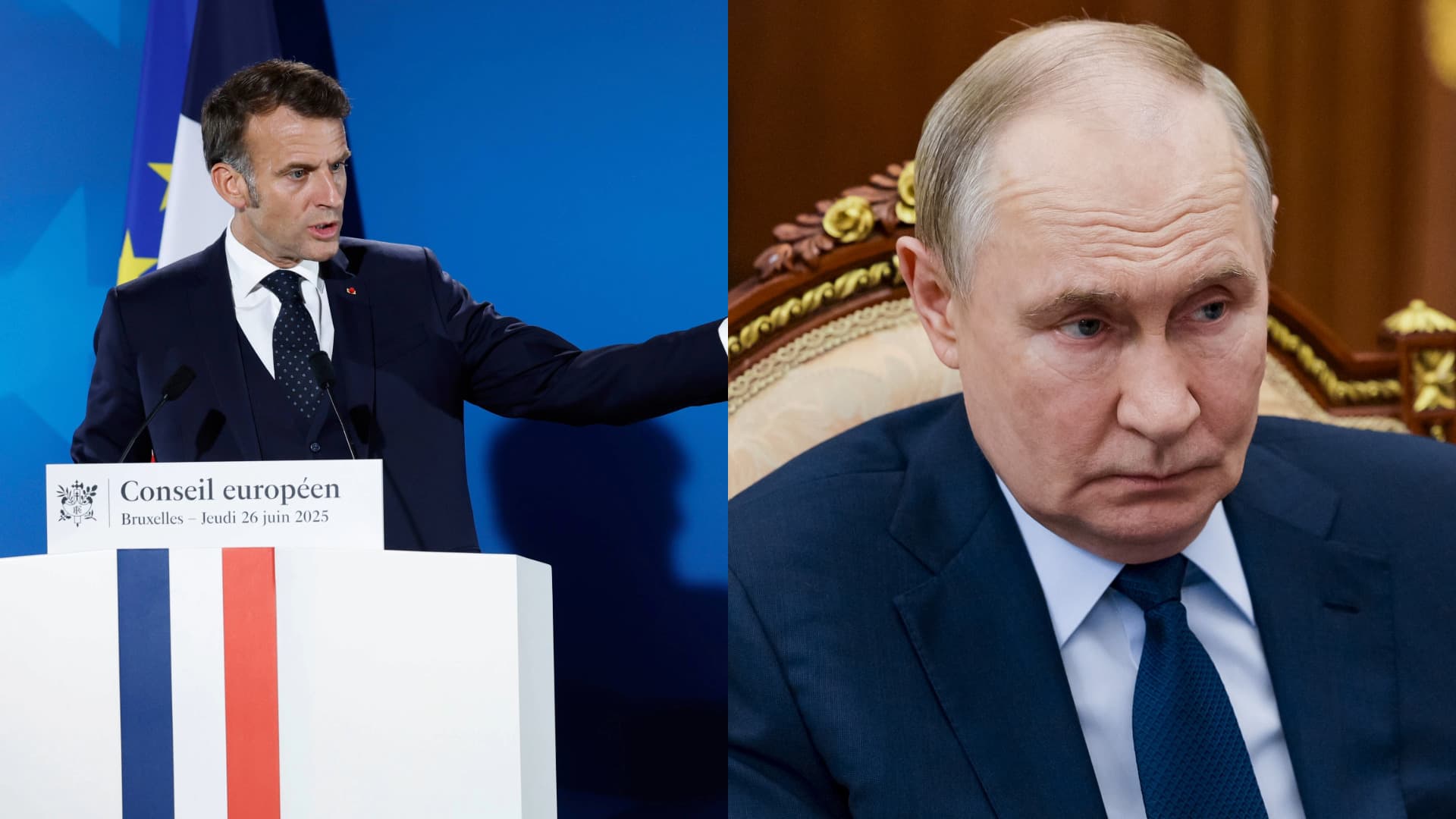 Macron telefonoval s Putinom. Ruský prezident obvinil Západ z vojny na Ukrajine
